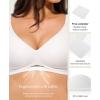 image:imagePopilush Jelly Bras Wireless Comfort Bralettes Deep V Neck Comfortable Bra No Wire Supportive Everyday Bra BreathableWhite