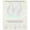 image:imagePopilush Jelly Bras Wireless Comfort Bralettes Deep V Neck Comfortable Bra No Wire Supportive Everyday Bra BreathableWhite