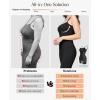 image:imagePopilush Bodycon Dresses for Women Shapewear Tummy Control Maxi Dress Built in Bra Spaghetti Strap Formal Party SummerBlack