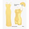 image:imagePopilush Bodycon Dresses for Women Shapewear Tummy Control Maxi Dress Built in Bra Spaghetti Strap Formal Party SummerPastel Yellow