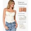 image:imagePopilush Corset Bodysuit for Women Tummy Control Shapewear Bodysuits Cowl Neck Going Out Tops Concert OutfitsBeige