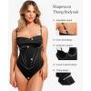 image:imagePopilush Corset Bodysuit for Women Tummy Control Shapewear Bodysuits Cowl Neck Going Out Tops Concert OutfitsBlack