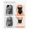 image:imagePopilush Corset Bodysuit for Women Tummy Control Shapewear Bodysuits Cowl Neck Going Out Tops Concert OutfitsBlack