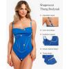 image:imagePopilush Corset Bodysuit for Women Tummy Control Shapewear Bodysuits Cowl Neck Going Out Tops Concert OutfitsBlue