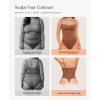 image:imagePopilush Corset Bodysuit for Women Tummy Control Shapewear Bodysuits Cowl Neck Going Out Tops Concert OutfitsBrown