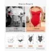 image:imagePopilush Corset Bodysuit for Women Tummy Control Shapewear Bodysuits Cowl Neck Going Out Tops Concert OutfitsRed