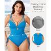 image:imagePopilush Tummy Control Swimsuits for Women  One Piece Shapewear Bathing Suit with Builtin Bra Mesh Slimming SwimsuitBlue