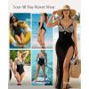 image:imagePopilush Tummy Control Swimsuits for Women  One Piece Shapewear Bathing Suit with Builtin Bra Mesh Slimming SwimsuitGreen