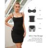 image:imagePopilush Dress with Built in Shapewear Spaghetti Strap Mini Dresses Mesh Ruched Bodycon Summer SplashBlack