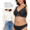 image:imageJelly Wireless Bras for Women No Underwire Seamless Push Up Bra with Support and Lift Comfy Bralettes Jelly Deep V Comfortable Tshirt Bra Black