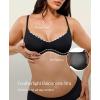 image:imagePopilush Balconette Bras for Women  Unlined Underwire No Padding Comfy Demi Plunge Bra for Everyday WearBlack