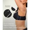 image:imagePopilush Balconette Bras for Women  Unlined Underwire No Padding Comfy Demi Plunge Bra for Everyday WearBlack