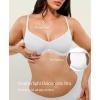 image:imagePopilush Balconette Bras for Women  Unlined Underwire No Padding Comfy Demi Plunge Bra for Everyday WearWhite