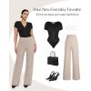 image:imagePopilush Body Suits for Womens Tummy Control Shapewear Bodysuit V Neck Casual Short Sleeve ThongBlack