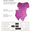 image:imagePopilush Body Suits for Womens Tummy Control Shapewear Bodysuit V Neck Casual Short Sleeve ThongPurple