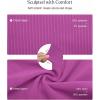 image:imagePopilush Body Suits for Womens Tummy Control Shapewear Bodysuit V Neck Casual Short Sleeve ThongPurple