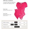 image:imagePopilush Body Suits for Womens Tummy Control Shapewear Bodysuit V Neck Casual Short Sleeve ThongRed