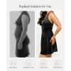 image:imagePopilush Halter Dresses for Women Backless Shapewear Mini Dress Deep V Neck Bow Tie ALine Club Party DressBlack