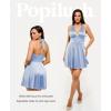 image:imagePopilush Halter Dresses for Women Backless Shapewear Mini Dress Deep V Neck Bow Tie ALine Club Party DressBlue