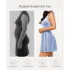 image:imagePopilush Halter Dresses for Women Backless Shapewear Mini Dress Deep V Neck Bow Tie ALine Club Party DressBlue
