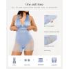 image:imagePopilush Halter Dresses for Women Backless Shapewear Mini Dress Deep V Neck Bow Tie ALine Club Party DressBlue