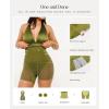 image:imagePopilush Halter Dresses for Women Backless Shapewear Mini Dress Deep V Neck Bow Tie ALine Club Party DressGreen