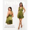 image:imagePopilush Halter Dresses for Women Backless Shapewear Mini Dress Deep V Neck Bow Tie ALine Club Party DressGreen
