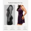 image:imagePopilush Halter Dresses for Women Backless Shapewear Mini Dress Deep V Neck Bow Tie ALine Club Party DressPurple
