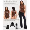 image:imagePopilush Leather Bodysuit for Women Going Out Tops Body Shaper Tummy Control Shapewear Mock Neck Tops Leather CorsetBrown