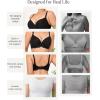 image:imagePopilush Minimizer Bras for Women Full Coverage Push Up Lace Bra Supportive with Underwire for Everyday Wear Black 36C