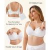 image:imagePopilush Push Up Bras for Women  Wireless Plus Size T Shirt Full Coverage Bra No Underwire Seamless BralettesWhite