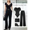 image:imagePopilush Shapewear Bodysuits for Women Tummy Control Short Sleeve Corset V Neck Bodysuit Concert OutfitsBlack