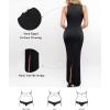 image:imagePopilush Shapewear Dress Built in Bra  Maxi Bodycon Dresses Mock Neck Sleeveless Summer Dress for WomenBlack