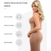 image:imagePopilush Shapewear Dress Built in Bra  Maxi Bodycon Dresses Mock Neck Sleeveless Summer Dress for WomenBrown