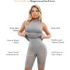 image:imagePopilush Shapewear Dress Built in Bra  Maxi Bodycon Dresses Mock Neck Sleeveless Summer Dress for WomenGrey