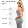 image:imagePopilush Shapewear Dress Built in Bra  Maxi Bodycon Dresses Mock Neck Sleeveless Summer Dress for WomenGrey