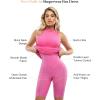image:imagePopilush Shapewear Dress Built in Bra  Maxi Bodycon Dresses Mock Neck Sleeveless Summer Dress for WomenPink