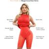image:imagePopilush Shapewear Dress Built in Bra  Maxi Bodycon Dresses Mock Neck Sleeveless Summer Dress for WomenRed