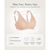 image:imageSeamless Bras for Women No Underwire Push Up Bra Comfy Wireless Supportive Bralettes Deep V Comfortable Tshirt Bra Beige L