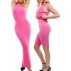 image:imagePopilush Shapewear Dress Built in Bra  Maxi Bodycon Dresses Mock Neck Sleeveless Summer Dress for WomenPink