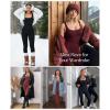 image:imagePopilush Jujube Red Jumpsuits for Women BuiltIn Bra Square Neck Ribbed Bodycon Workout Seamless Leggings Rompers Bodysuits