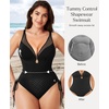 image:imagePopilush Bathing Suit for Women Tummy Control Shapewear Swimsuit Mesh One Piece Slimming Swimsuit with Builtin BraBlack