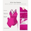image:imagePopilush Bathing Suit for Women Tummy Control Shapewear Swimsuit Mesh One Piece Slimming Swimsuit with Builtin BraPurple