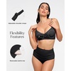 image:imagePopilush Bikini Tops for Women  Twist Front V Neck Push Up Padded Swim Top with Adjustable Straps Beach SwimwearBlack