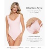 image:imagePopilush Body Suits for Womens Modal Shapewear Bodysuit Tummy Control Lace Layered Bra Going Out Tops Pink