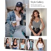 image:imagePopilush Body Suits for Womens Modal Shapewear Bodysuit Tummy Control Lace Layered Bra Going Out Tops Pink