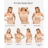 image:imagePopilush Bras for Women Push Up Strapless Bralettes Full Coverage Seamless Bandeau Underwire TShirt Bras  2 Pack Bright Ube  Black 38D