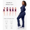 image:imagePopilush Long Sleeve Jumpsuits for Women Square Neck Wide Leg Jumpsuit Built in BraBlue