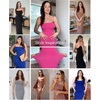 image:imagePopilush Maxi Dresses For Women With Shapewear Sleeveless Backless Ribbed Casual Dress Built In Bra Black