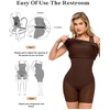 image:imagePopilush Mini Dresses for Women UNeck Shapewear Tummy Control Bodycon Ruched Dress Party Club Date Night Going OutBrown